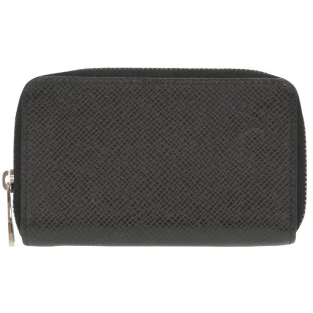 Louis Vuitton Zippy Wallet Coin Taiga Leather Black Case Wallet LV